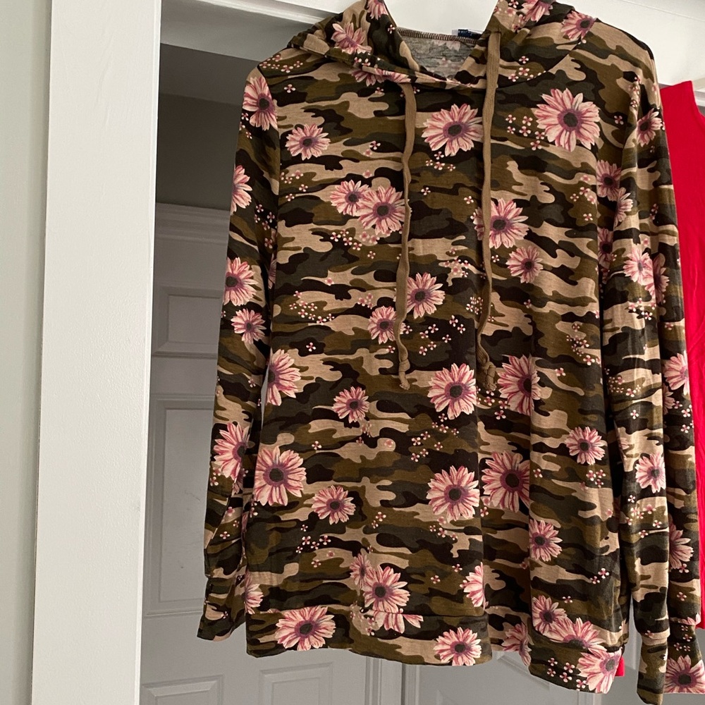 Floral camp hoodie